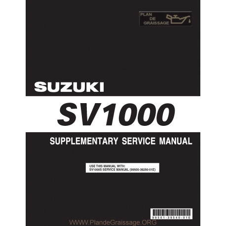 Suzuki Sv 1000 2003 Manual De Reparatie Suplimentar