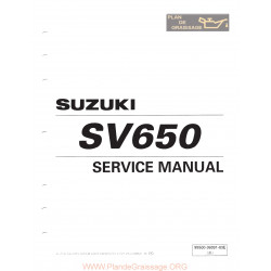 Suzuki Sv650 Service Manual 1999 2001
