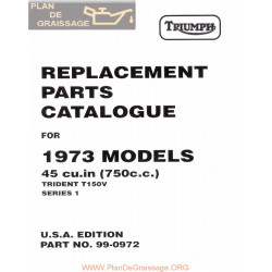 Triumph 1973 T150v Parts Book