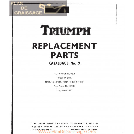 Triumph 350 500 Unit Twins Parts 1968 Book Export