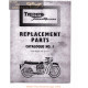 Triumph 3ta Parts Book 1958