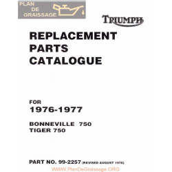 Triumph T140 Parts Book Late 1976 1977