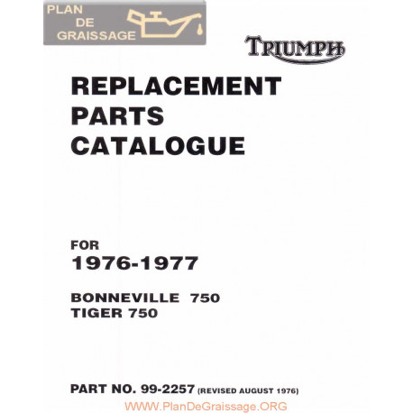 Triumph T140 Parts Book Late 1976 1977