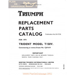 Triumph Trident Mod T 150 V Despiece Ingles