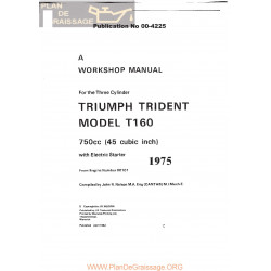 Triumph Trident Mod T 160 750 Cc Manual Taller Ingles