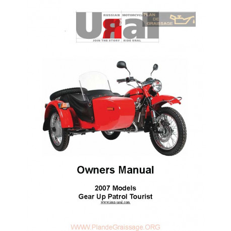 Ural Gear Up Patrol Tourist 2007 Manual De Intretinere