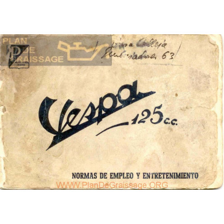 Vespa 125 Cc Manual Usuario 1956