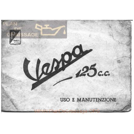 Vespa 125 Manual Uso Y Mantenimiento Edicicon 1961 It