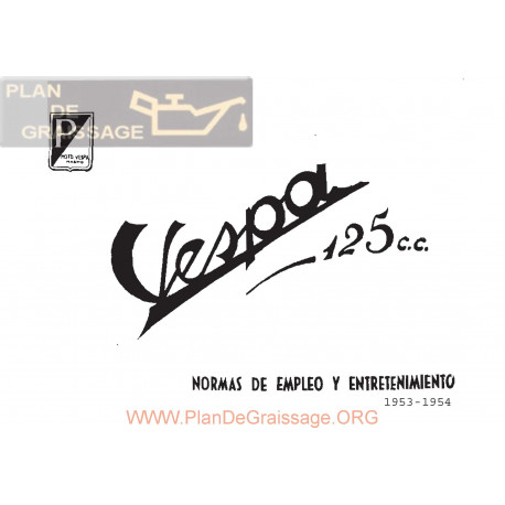 Vespa 125 N Manual Usuario 1953 54