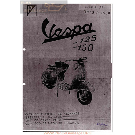 Vespa 125 Vnb2 3 4 5 1961 1965 Despiece Fr