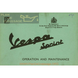 Vespa 150 Sprint Vlb1 Manual Uso Y Mantenimiento Edicion 1965 Gb