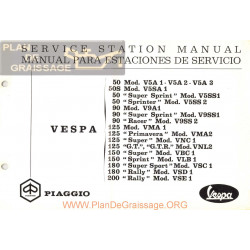 Vespa 50 90 125 150 180 200 Manual De Taller Sp Y Gb