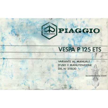 Vespa P125 Ets Vms1t Manual