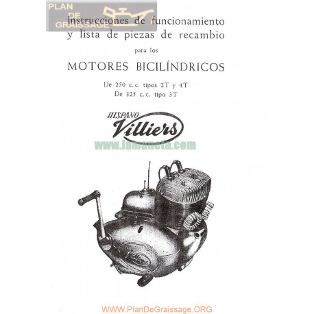 Villiers Hispano 250 Y 325 Motor Bicilindrico