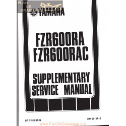 Yamaha Fzr600 Ra Rac Supplement Sm