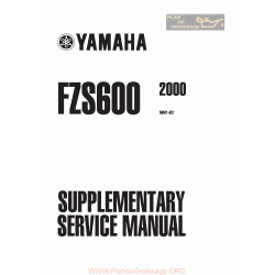 Yamaha Fzs 600 Fazer 2000 Manual De Reparatie Suplimentar