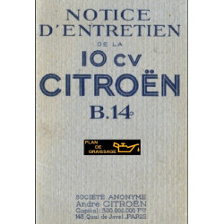 Citroen B14 10cv Notice Entretien