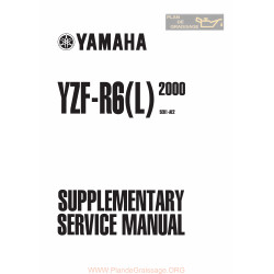 Yamaha R6 2000 Manual De Reparatie Suplimentar