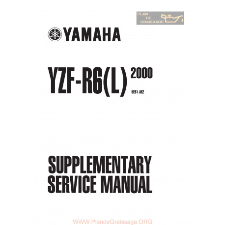 Yamaha R6 2000 Manual De Reparatie Suplimentar