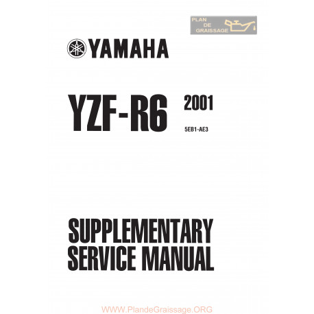 Yamaha R6 2001 Manual De Reparatie Suplimentar