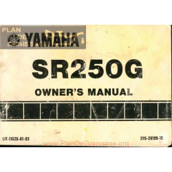 Yamaha Sr 250 G Manual De Intretinere