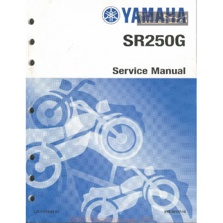 Yamaha Sr 250 G Manual De Reparatie