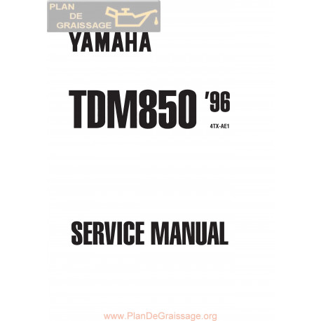 Yamaha Tdm 850 1996 Manual De Reparatie