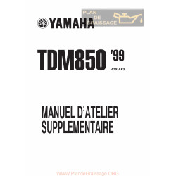 Yamaha Tdm850 1999 4tx Af3 Supplement Manuel