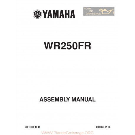 Yamaha Wr 250 F Manual De Ansamblare