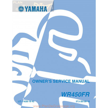 Yamaha Wr 450 F 2003 Service Manual