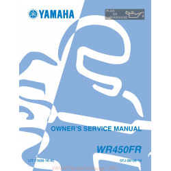 Yamaha Wr 450 Fr 2003 Manual De Reparatie