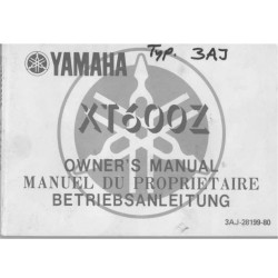Yamaha Xt 600z Tenere 3aj 1988 1990 Manual De Intretinere