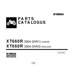 Yamaha Xt 660 R Parts Manual 04 To 06