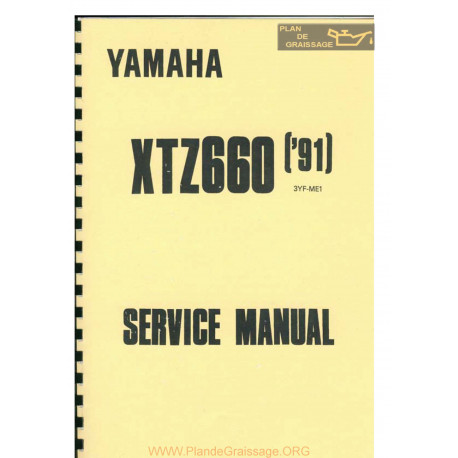 Yamaha Xtz 660 1991 3yf Manual De Reparatie