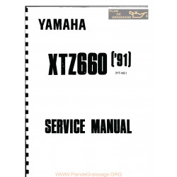 Yamaha Xtz 660 1991 Service Manual