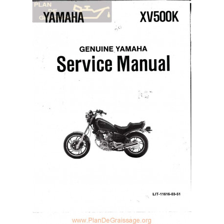 Yamaha Xv 500 K Virago 1993 Manual De Intretinere
