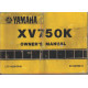 Yamaha Xv 750 K Manual De Intretinere