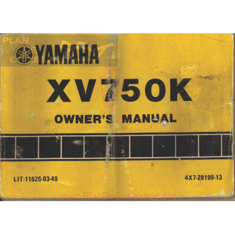 Yamaha Xv 750 K Manual De Intretinere