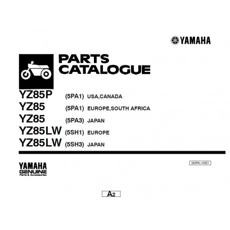 Yamaha Yz 85 Parts List