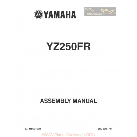 Yamaha Yzf 250 Fr Manual De Ansamblare
