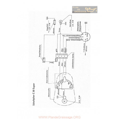 Zundapp C50 Super Schema Electrica