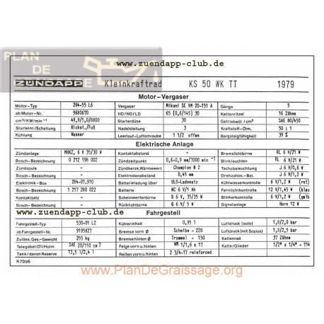 Zundapp Kleinkraftrad Ks 50 Wk Tt 1979