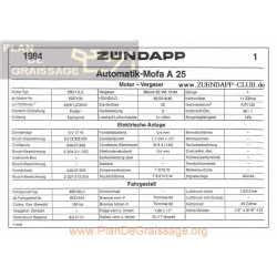Zundapp Mofa Automatik A 25 1984