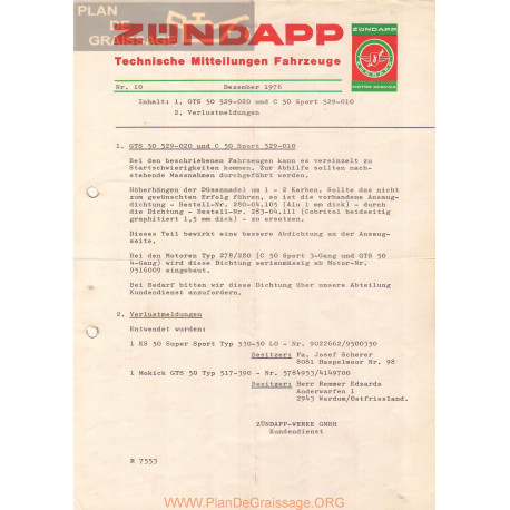 Zundapp Tmf 10 Decembre 1976