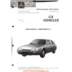Citroen Cx 1988 N 058531 Repair Manual