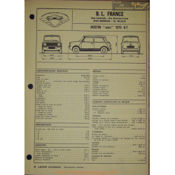 Austin Mini 1275 Gt Fiche Technique