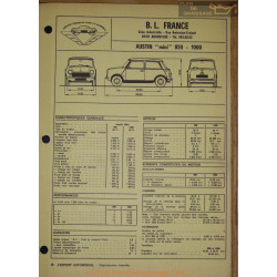 Austin Mini 850 1000 Fiche Technique