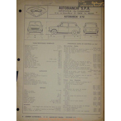 Autobianchi A112 Fiche Technique