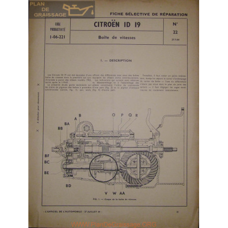 Citroen Id 19 Fiche 22