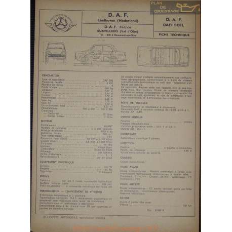 Daf Daffodil Fiche Technique